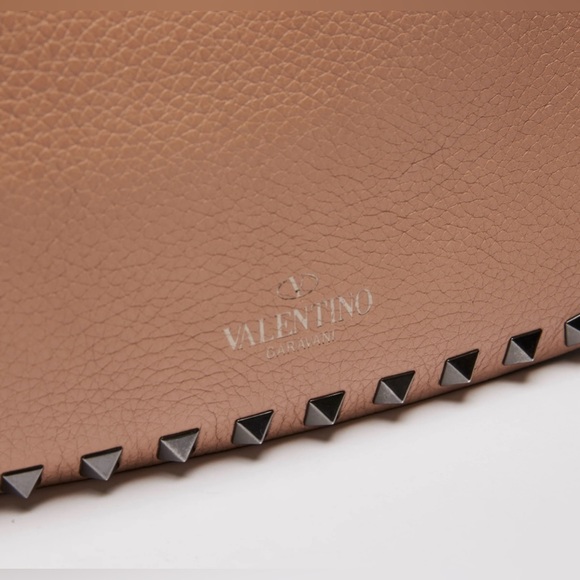 Valentino pink-tan flap rockstud bag - Picture 9 of 12